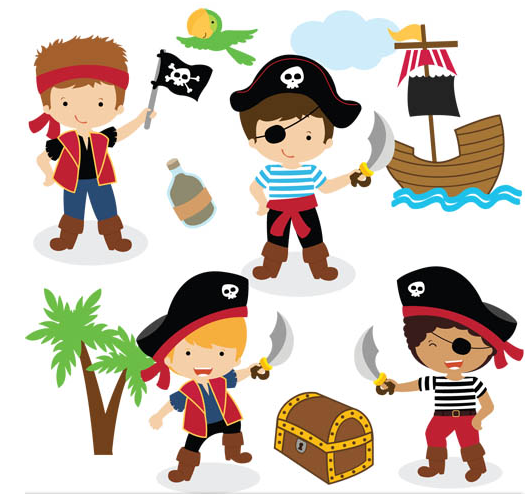 Cartoon Pirates vector graphic Cartoons vector free download