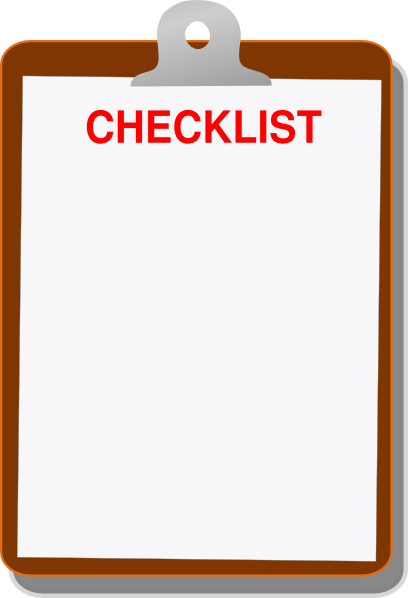 Gallery For &gt; Clipboard Checklist Template