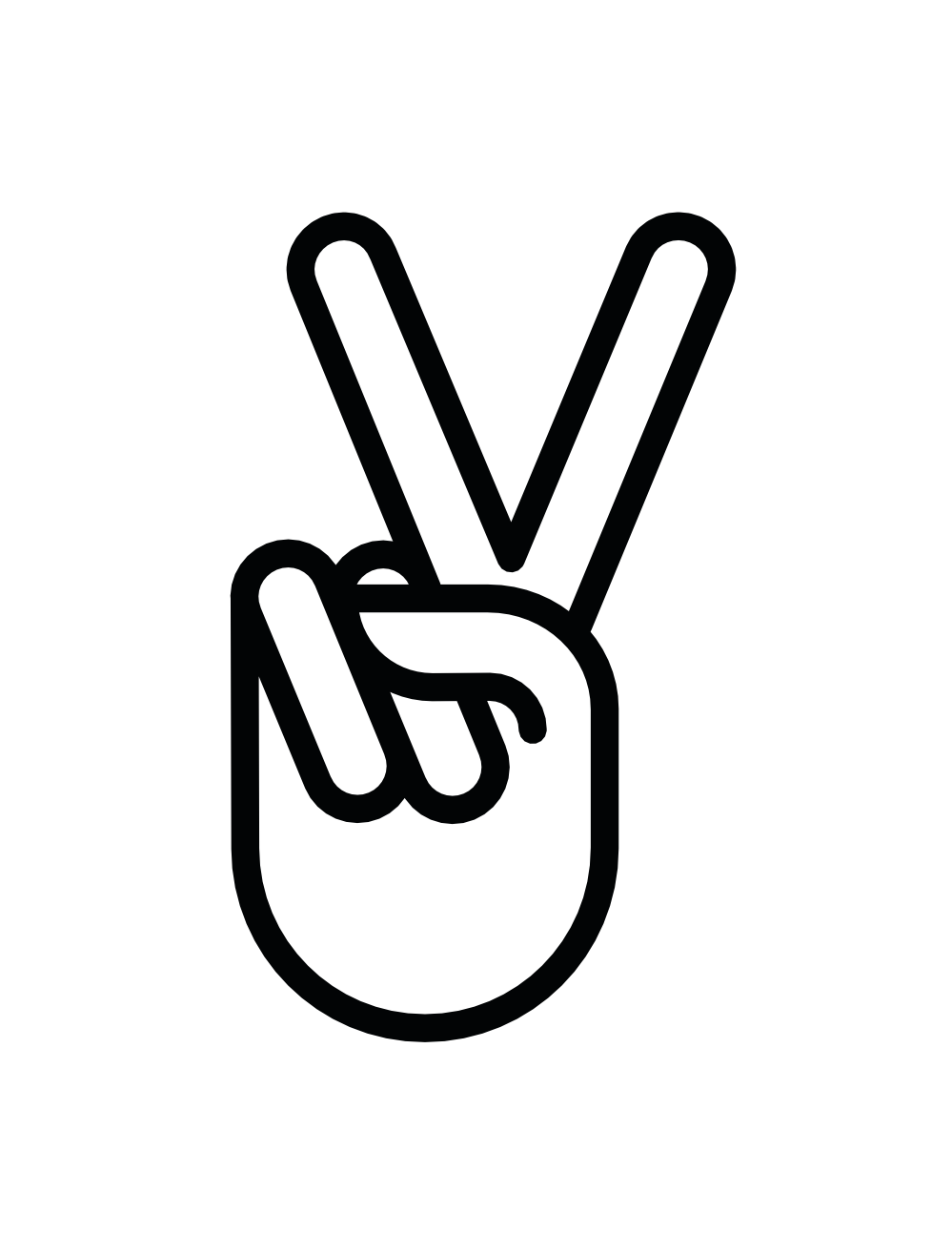 Hand Peace Sign Clipart - Free Clipart Images
