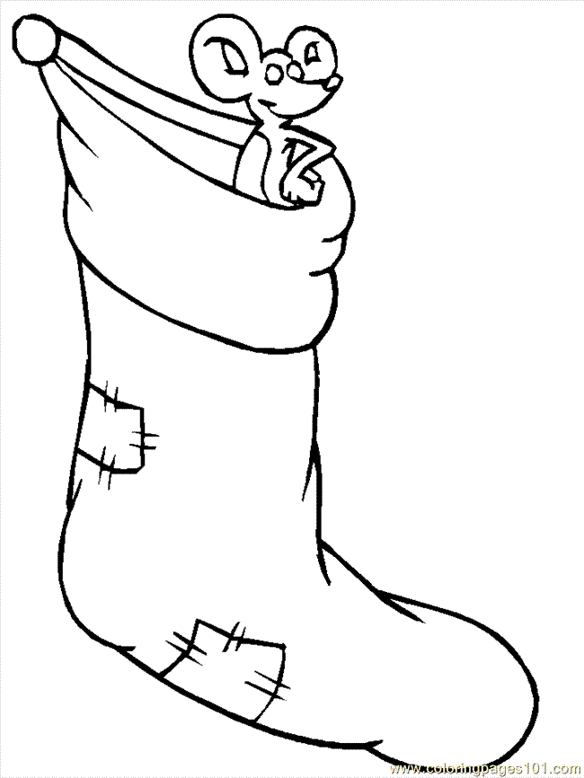 Coloring Pages Christmas Stockings (1) (Cartoons > Christmas ...