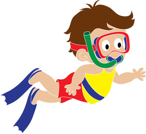 Little Girl Swimming Clipart - Free Clipart Images