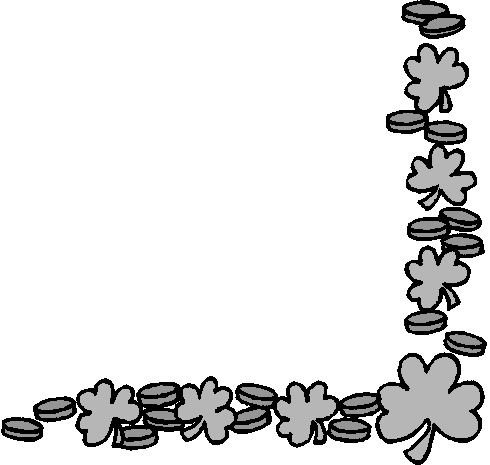 Shamrock Corner Border Clipart