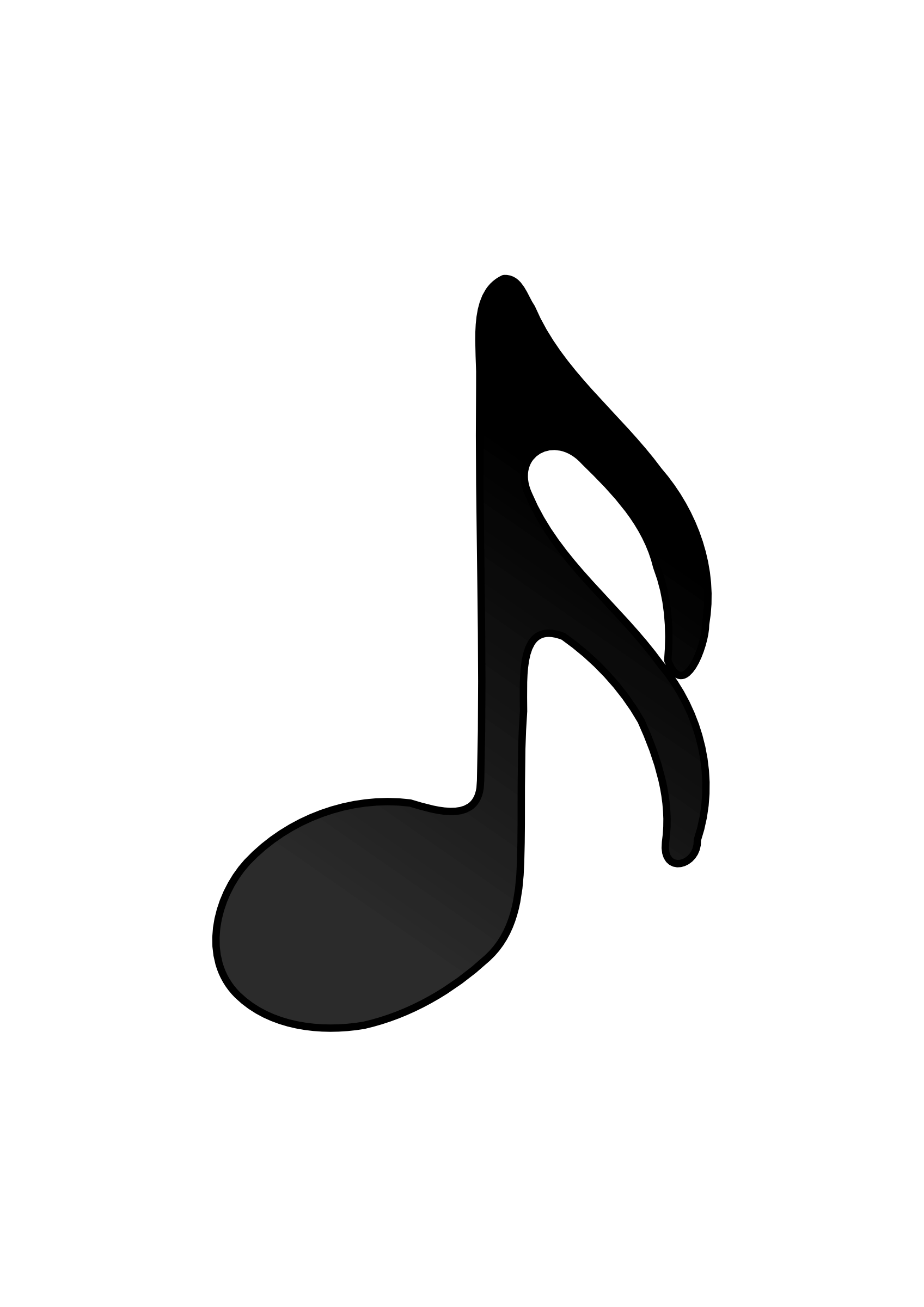 Single Music Note Clipart