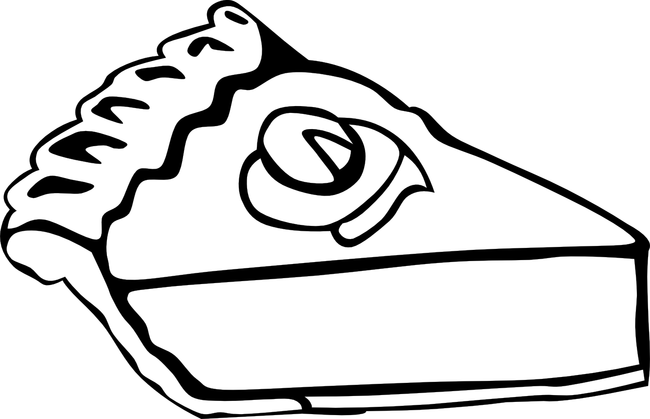 Pumpkin Pie Black And White Clipart