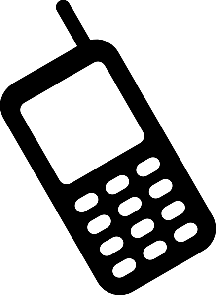 Cell Phone Clipart Black And White - Free Clipart ...