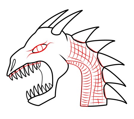 Dragon Head Outline - ClipArt Best