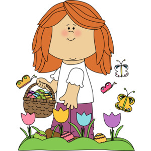 Easter egg hunt clip art