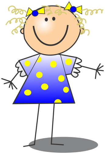 Clipart stick figure girl