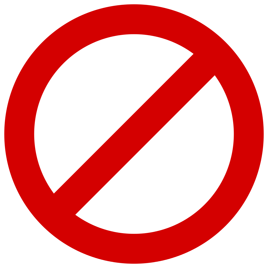 Universal No Symbol Clipart