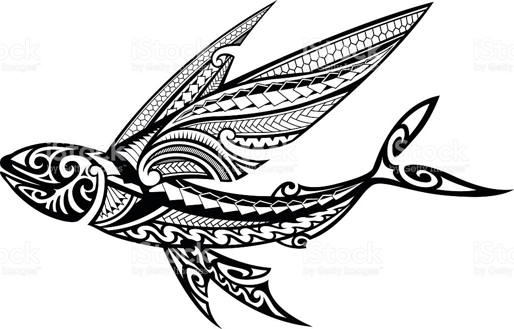 Flying Fish Tribal stock vector art 538180394 | iStock