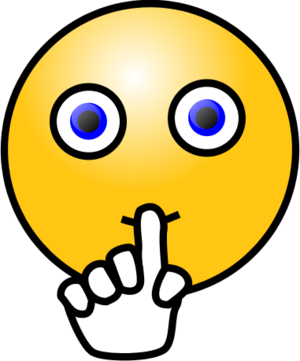Emoticons Silence face - vector Clip Art