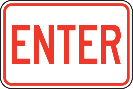 Enter Signs - ClipArt Best