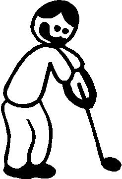 Stick Figure Family Decals :: Golf Guy Stick Figure Decal ...