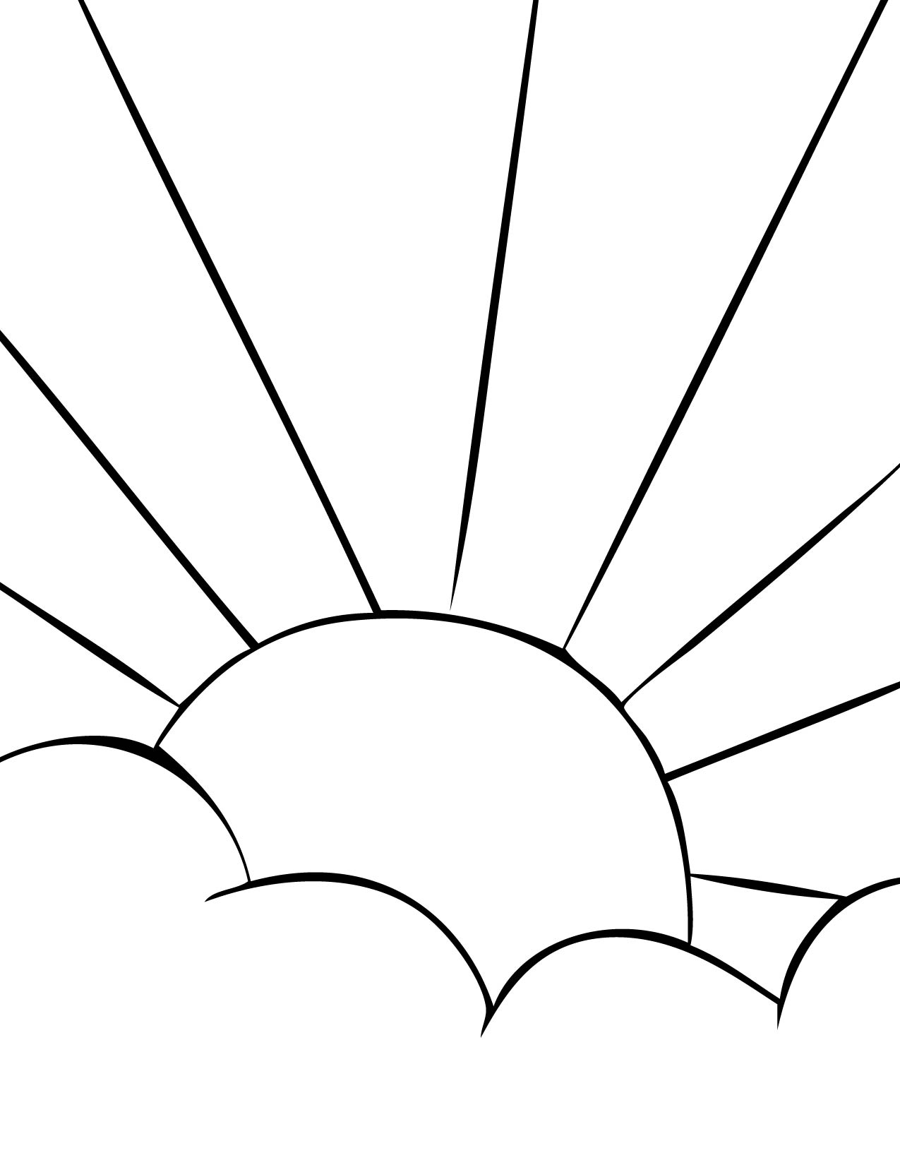 Sun Coloring For Kids | Printable Coloring Pages