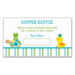 Turtle Frog Diaper Raffle Tickets Business Card Template from Zazzle.