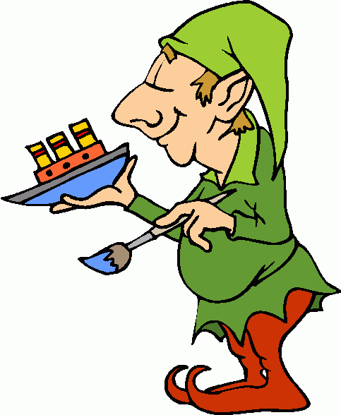 elf_&amp;_toy_boat_2 clipart - elf_&amp;_toy_boat_2 clip art