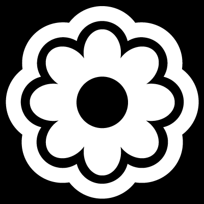 Daisy with Outline Decal - Flower Stickers - Sticker Upper