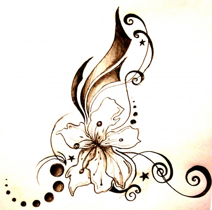 Unique Flowers Drawing - ClipArt Best