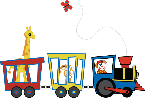 Circus Train Clip Art, Vector Images & Illustrations