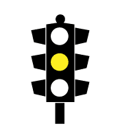 Amber traffic light clipart