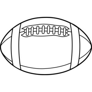 Free football clipart black and white