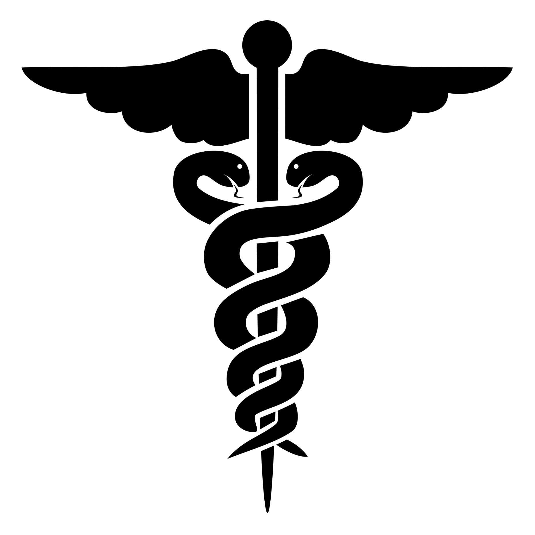 Symbole Medical Esculapius Ou Symbole Representant Un Serpent Autour D ...