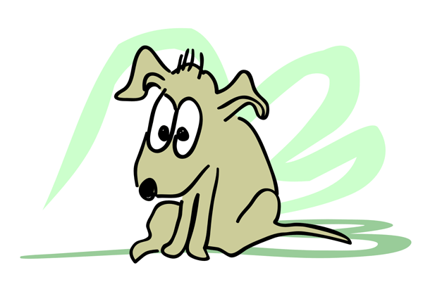 Funny Dog Sitting - Silly Characters Clip Art