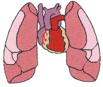 Heart & Lung Embroidery Design