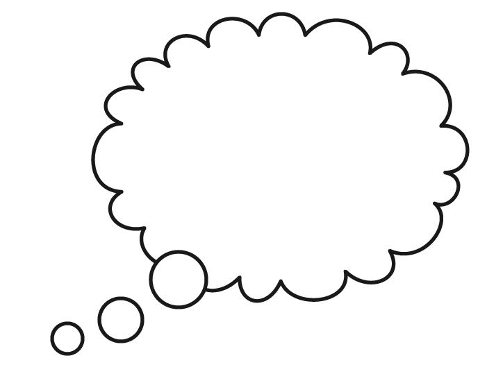 Thought Bubble Outline Coloring Pages