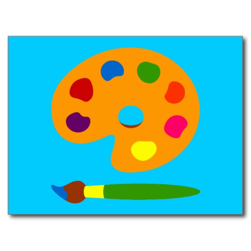 Paint Palette Postcards & Postcard Template Designs