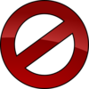 Red Circle No - vector clip art online, royalty free & public domain