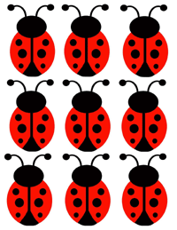 Ladybugs Bugs Red Pink Brown Green Blue Purple Baby Nursery Wall ...