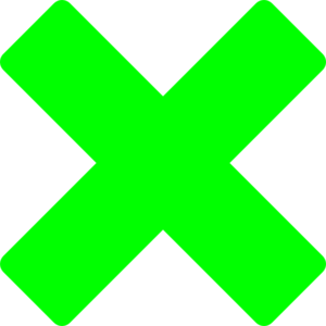 Green X Clip Art - vector clip art online, royalty ...