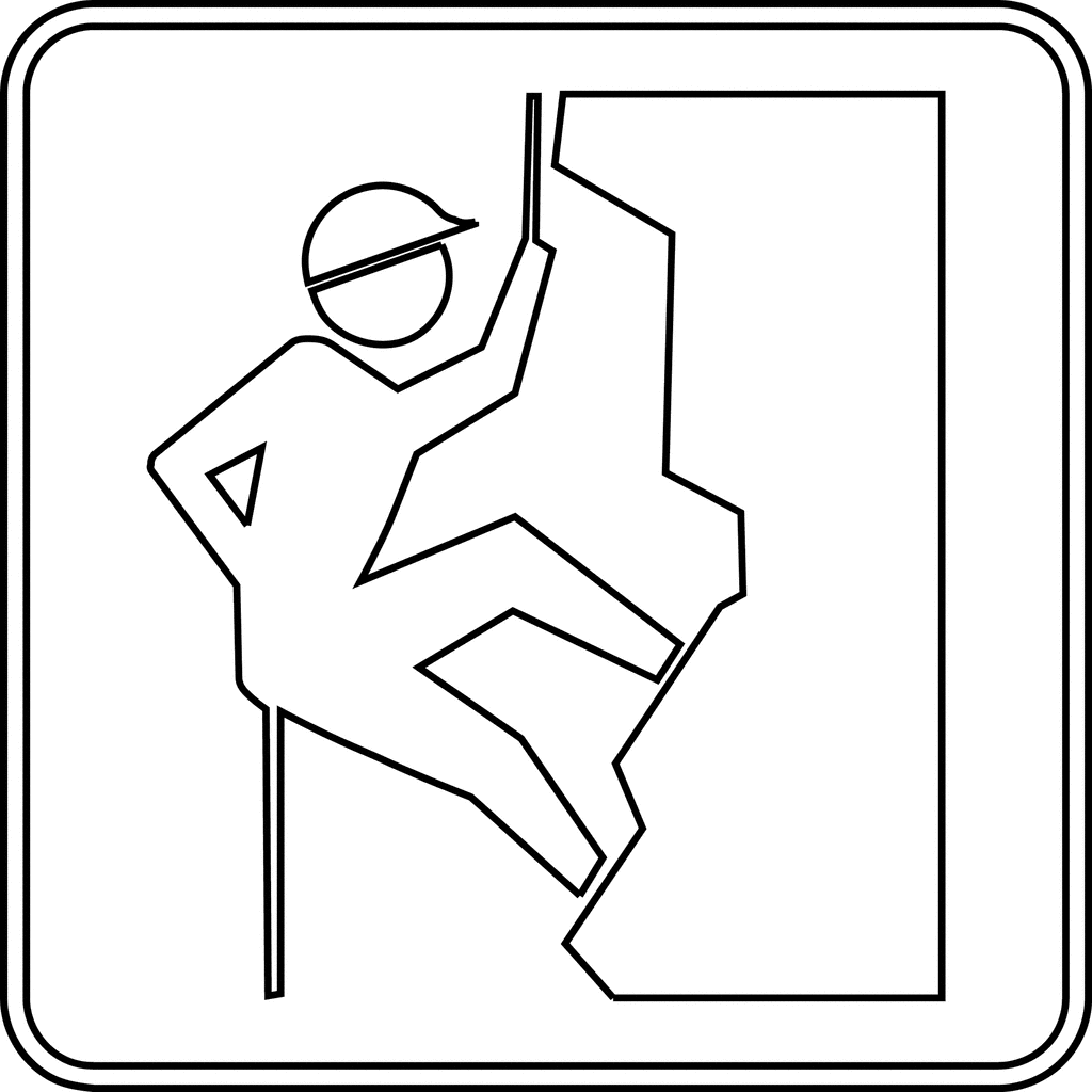 Rock Climbing, Outline | ClipArt ETC