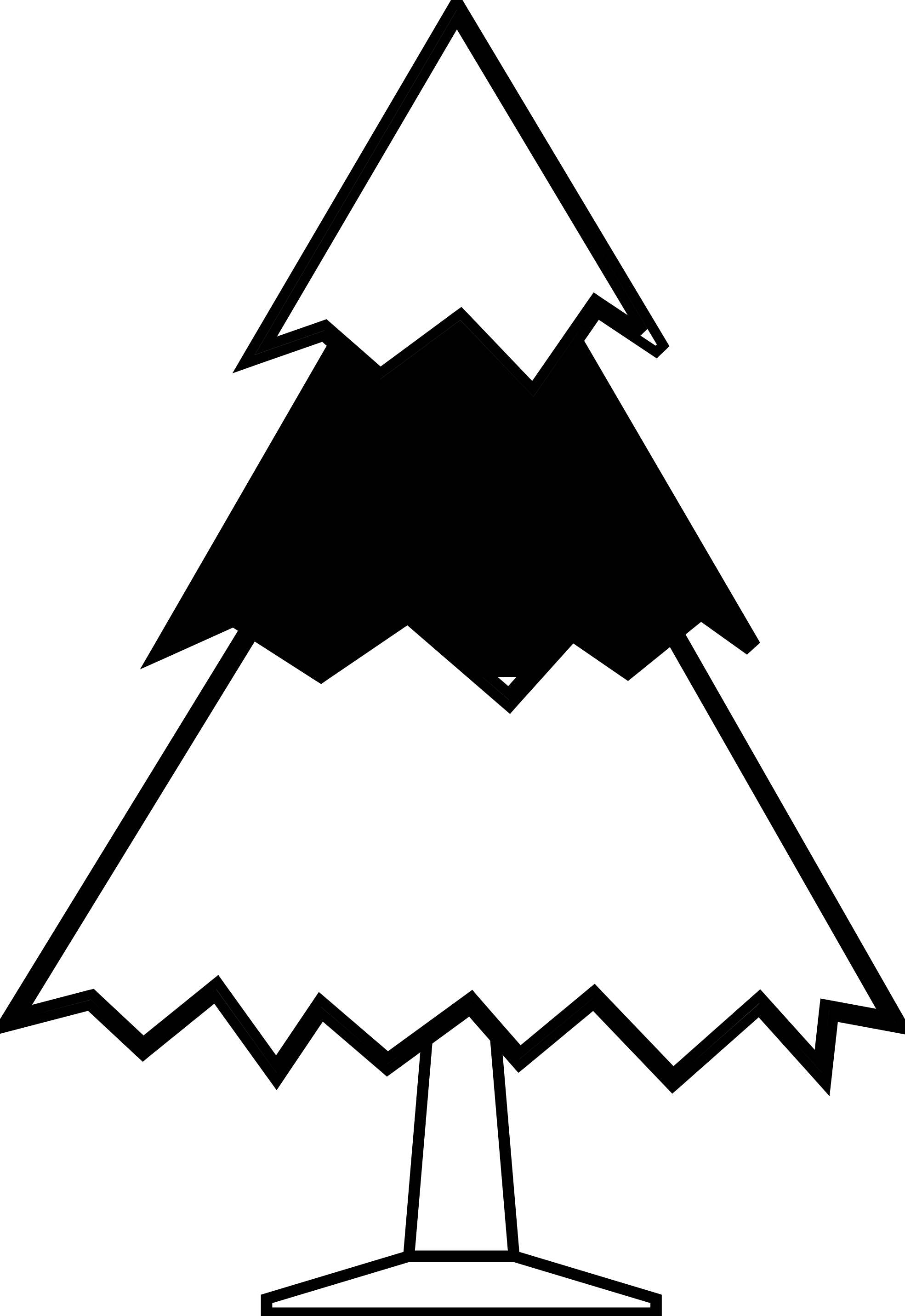Assortment Christmas Cached Tree Clip Art With Presents