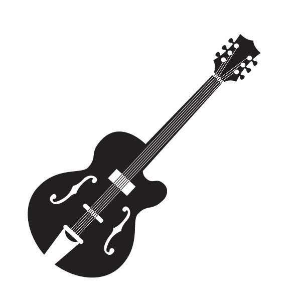 Vintage Guitar Silhouette Illustration on Behance