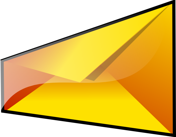 Yellow Envelope clip art Free Vector