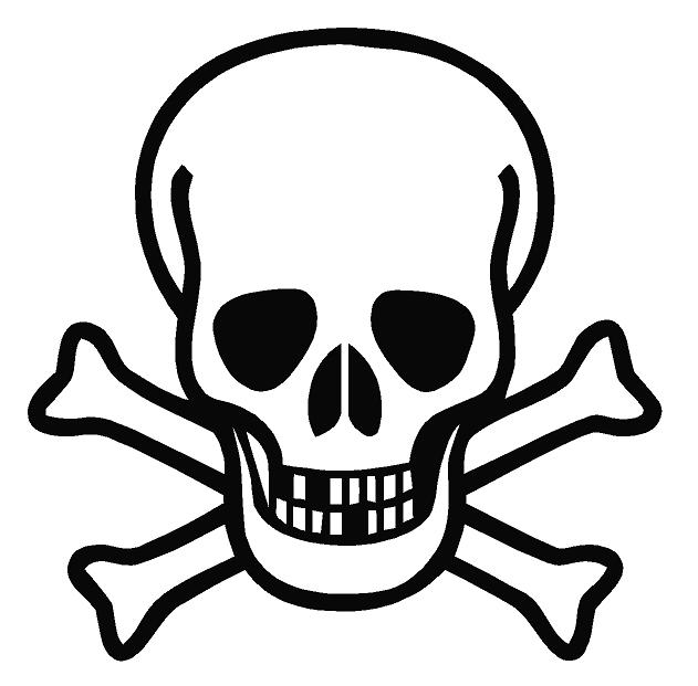 Outline Skull Decal [dec-skull_outline] - $4.00 Decal Doctorz ...