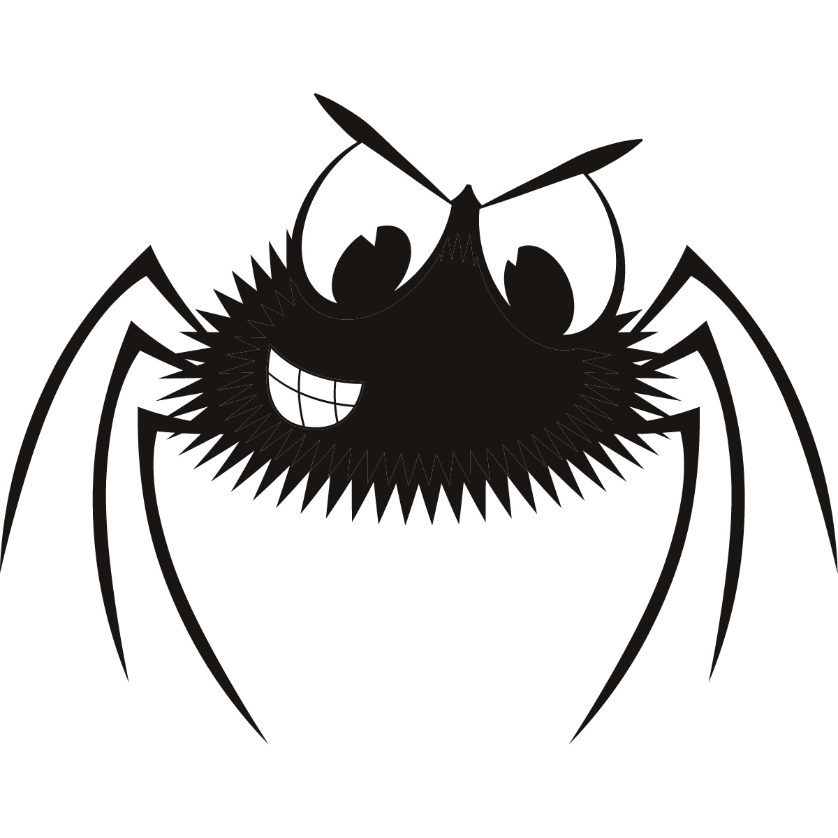 Cartoon Spider Halloween Wall Art Sticker Wall Decal Transfers