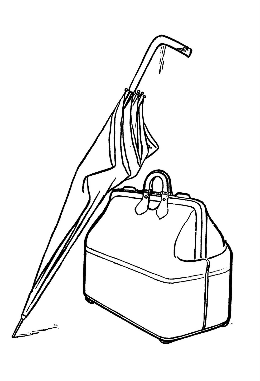 Vintage Printable - Kids Coloring Page - Objects - The Graphics Fairy