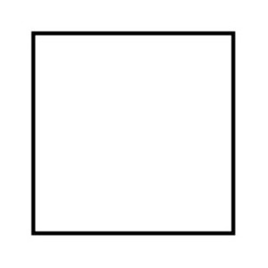 Small square outline clipart
