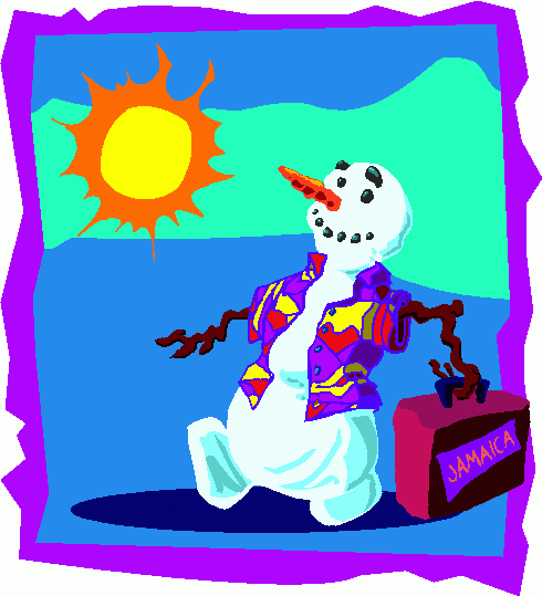 Cute Melting Snowman Clipart
