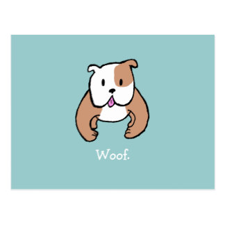 Cartoon Bulldog Postcards | Zazzle