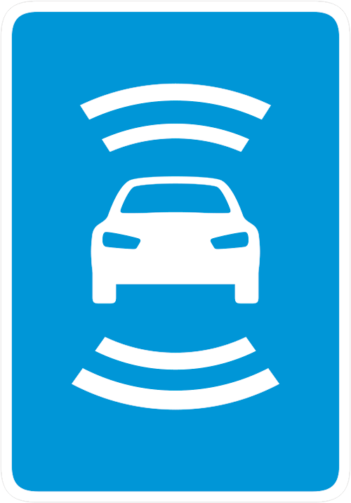 Autonomous Cars road sign