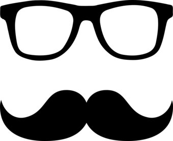 Glasses and mustache clipart