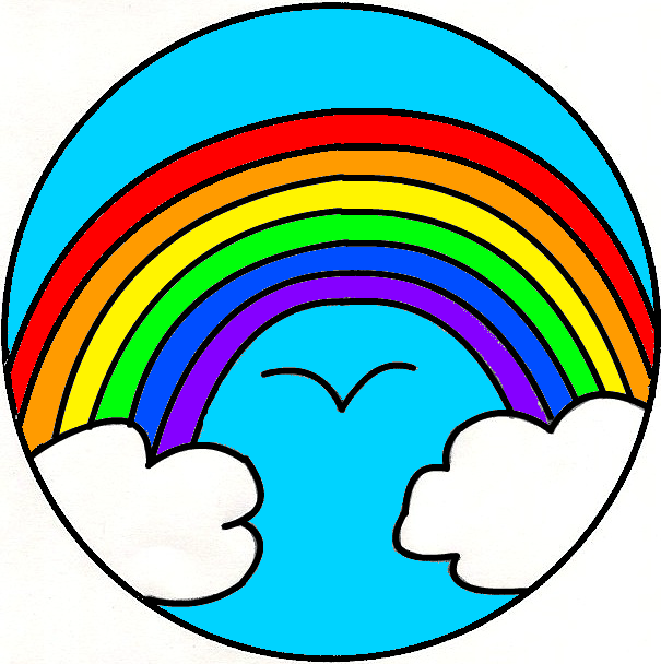 Rainbow black and white black and white rainbow clipart ...