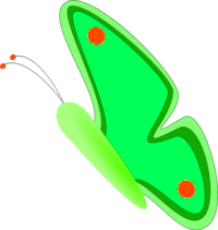 butterfly side view - vector Clip Art