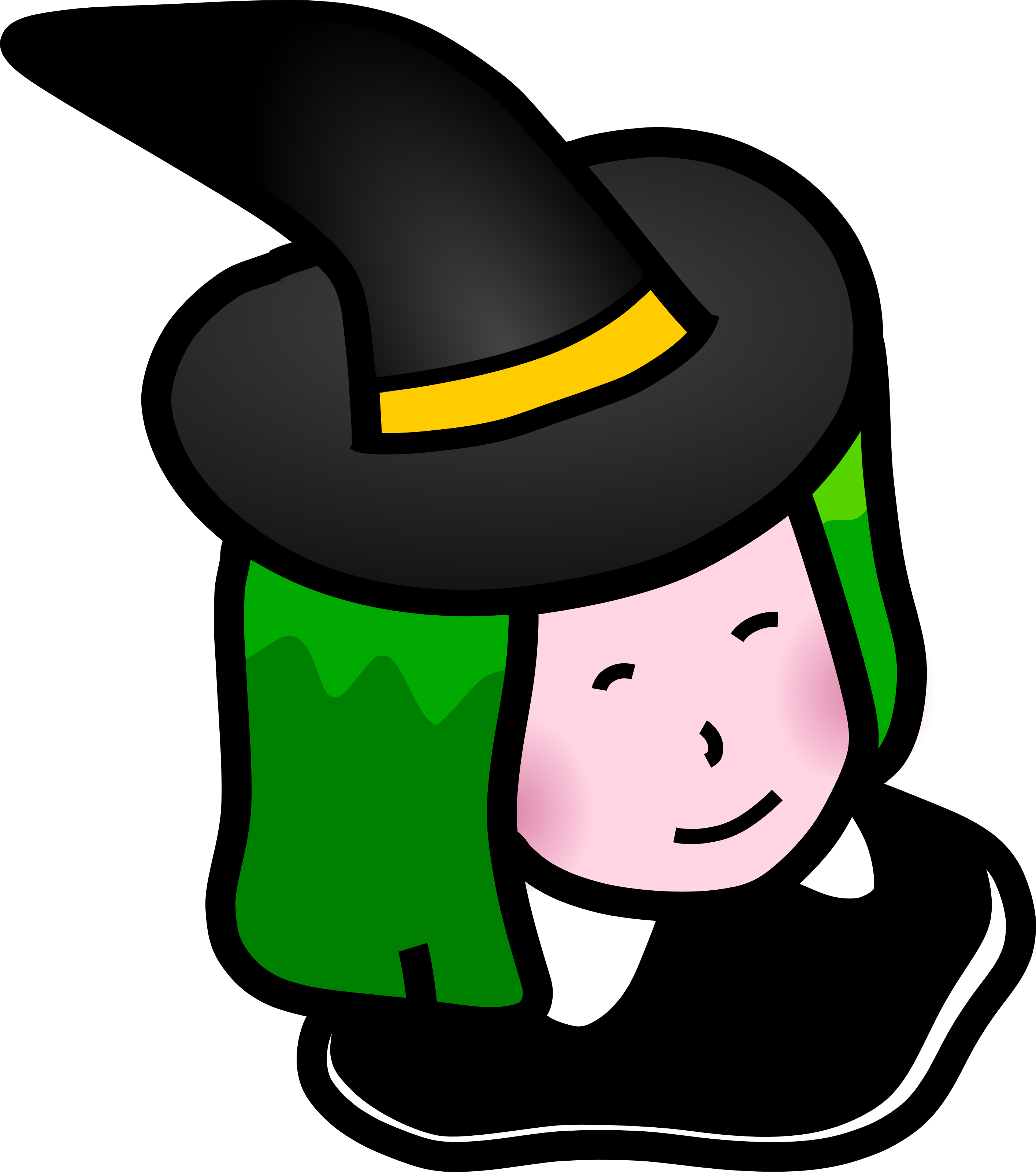 Cute witch clipart free