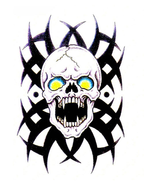 Free Tribal Skull Tattoo Design | Fresh 2017 Tattoos Ideas