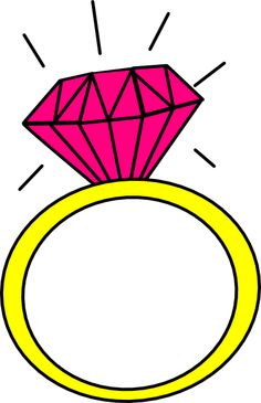 Cartoon diamond ring clipart
